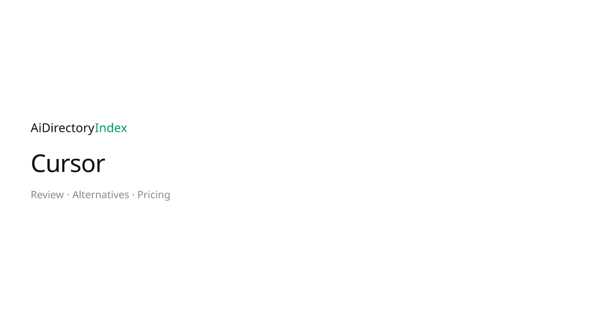 Cursor — AI Code Editor | AiDirectoryIndex | AiDirectoryIndex